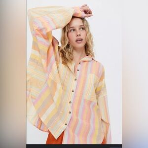 BDG Urban Outfitters Multicolor Stripe Button Up